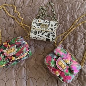 Colorful Snake Print Crossbody Bags